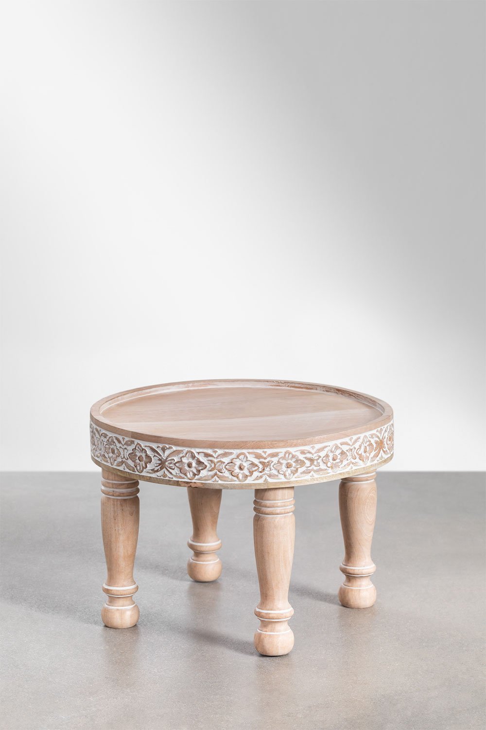 Table d'appoint ronde en manguier Jaryel , image de la galerie 1