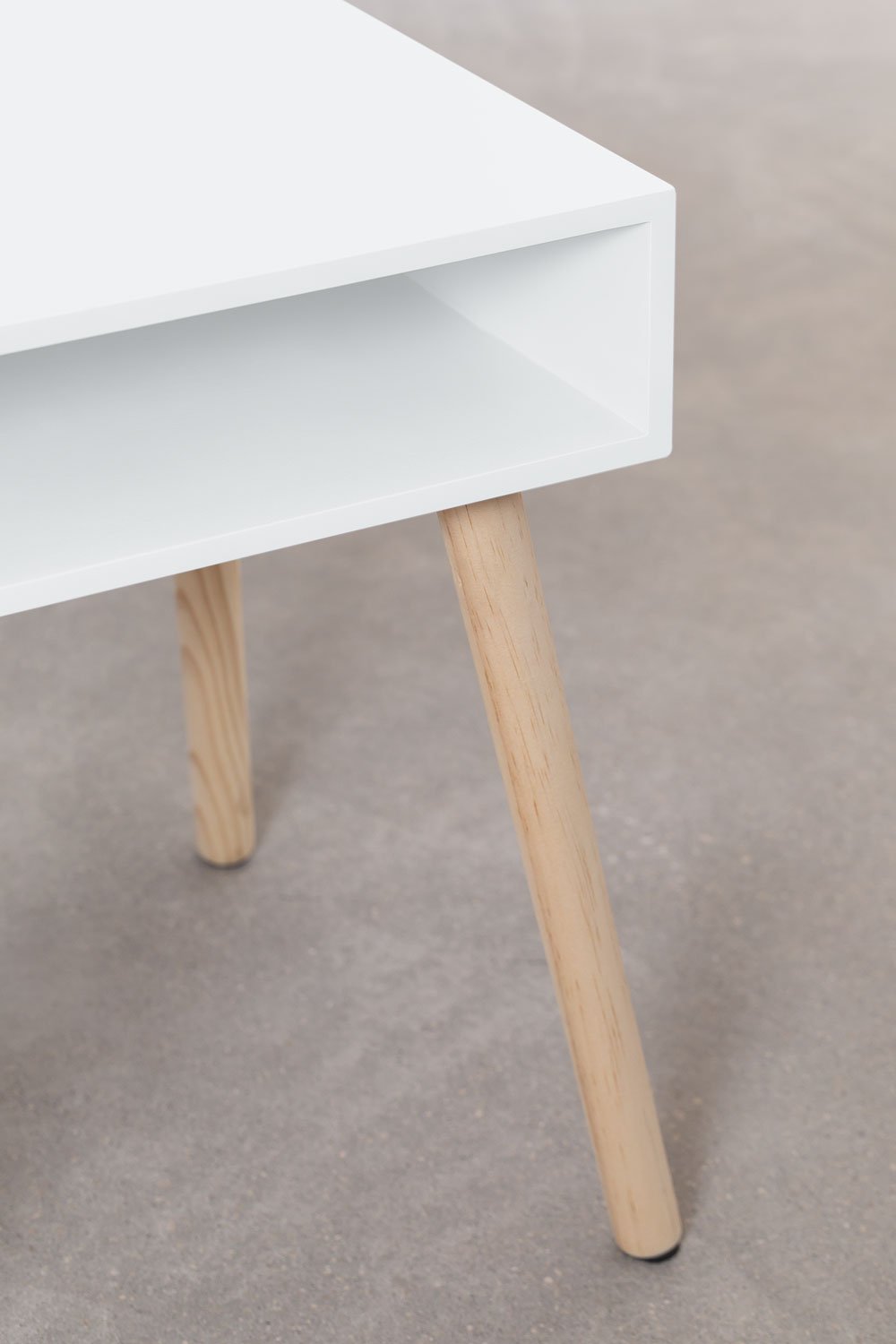 Table de chevet rectangulaire 40x35 cm en bois Zente, image de la galerie 4