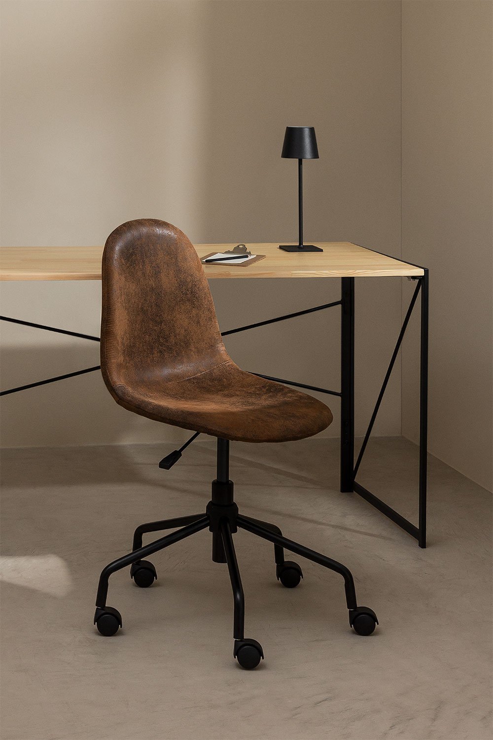 Chaise de bureau en similicuir Glamm, image de la galerie 1