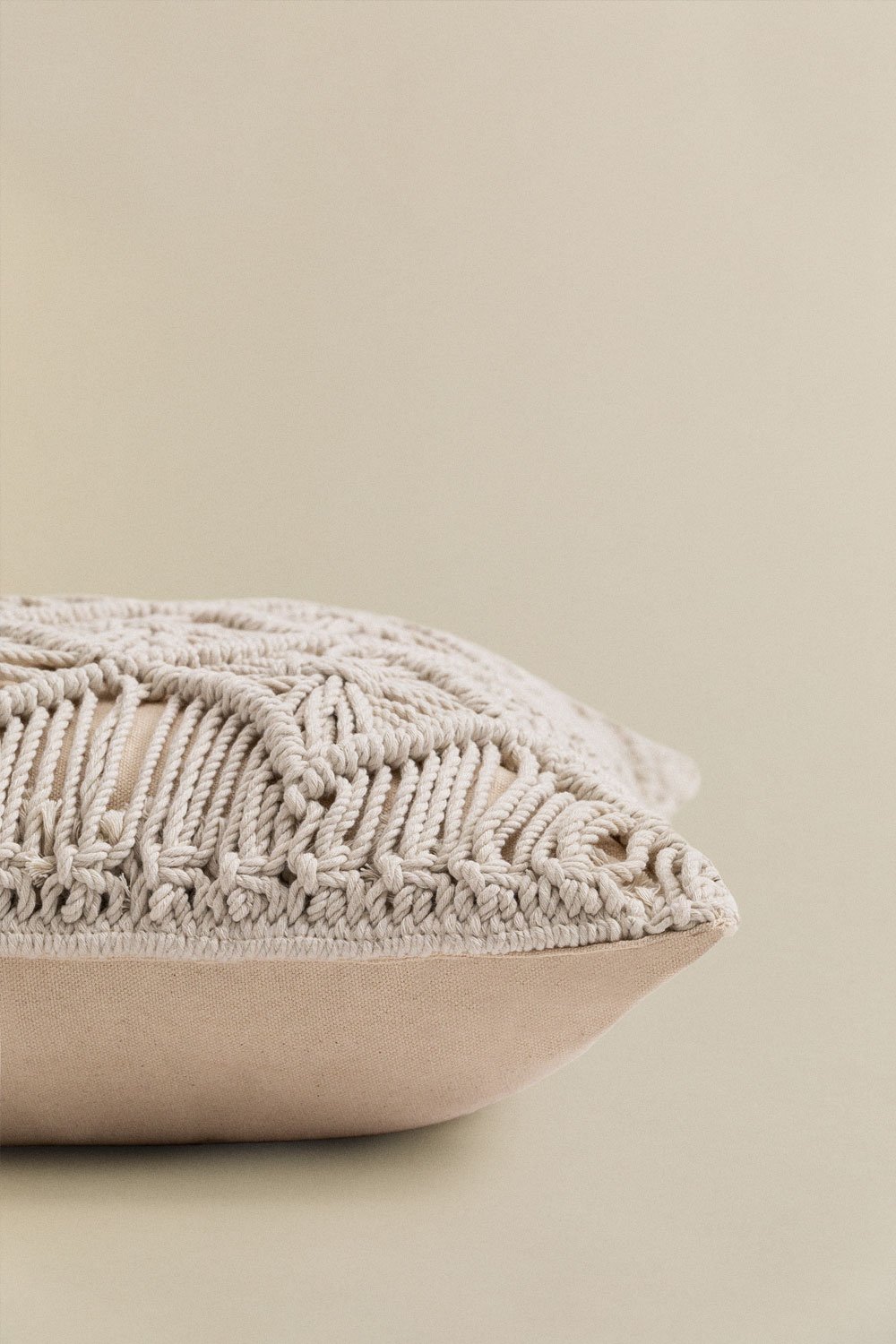 Coussin carré macramé (45x45 cm) Senena, image de la galerie 4