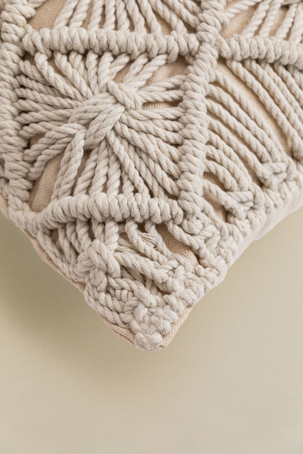 Coussin carré macramé (45x45 cm) Senena, image de la galerie 5