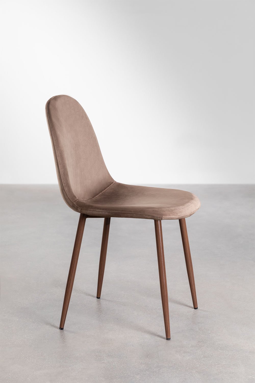 Pack de 4 chaises de salle à manger en velours Glamm, image de la galerie 2