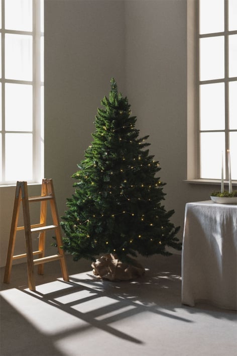 Sapin de Noël en bois et lumières LED Niorb - SKLUM