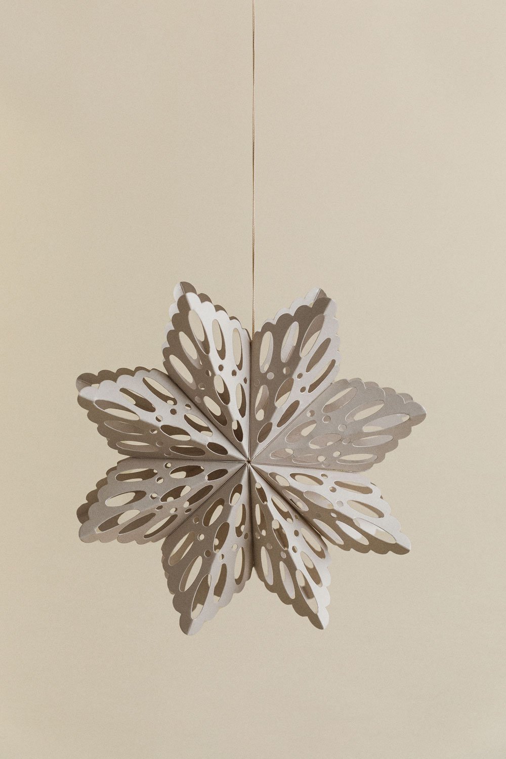Lot de 6 flocons de neige en papier Klaus, image de la galerie 1
