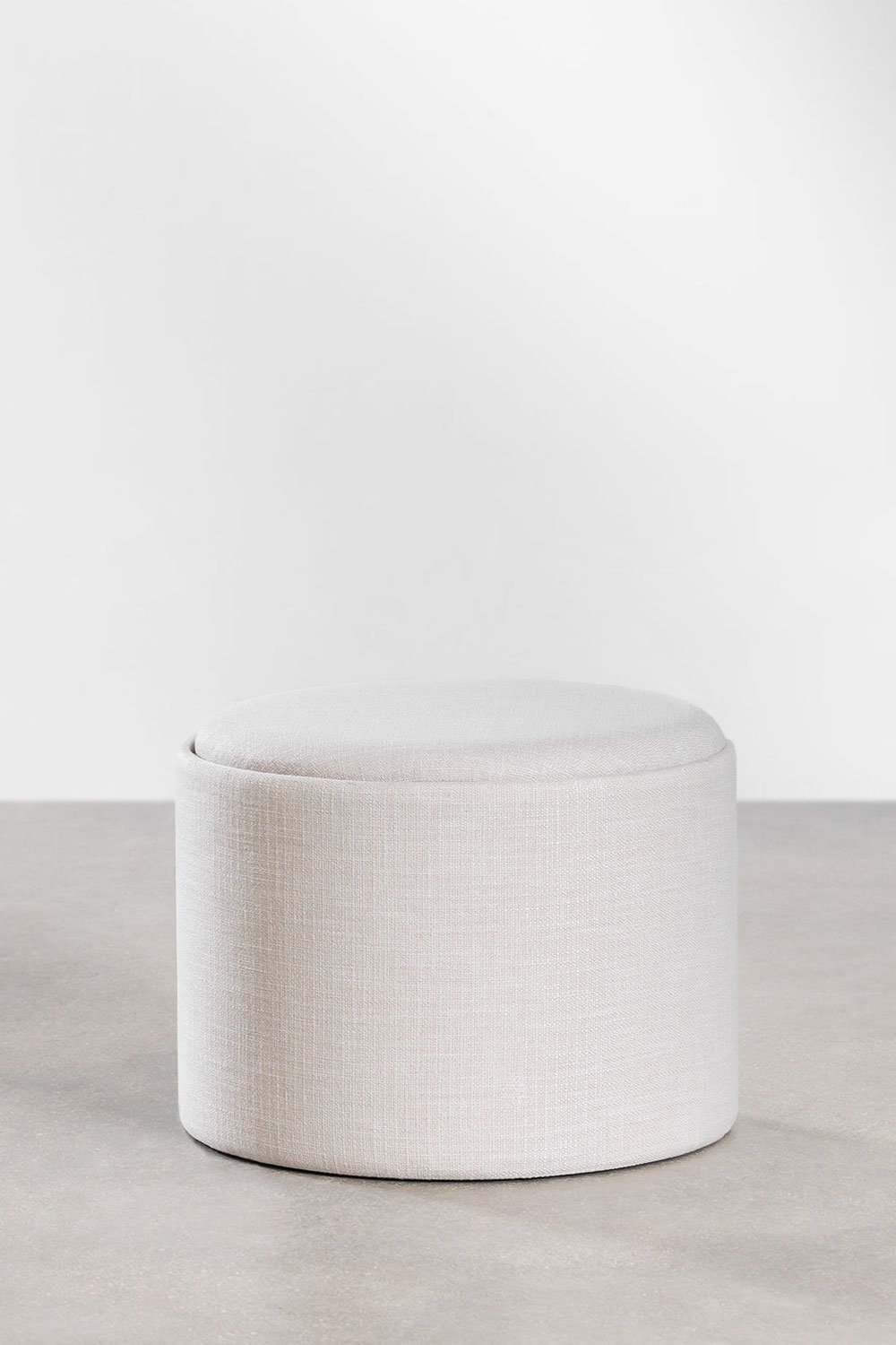 Table basse ronde rembourrée Berkeleni avec plateau et rangement, image de la galerie 4