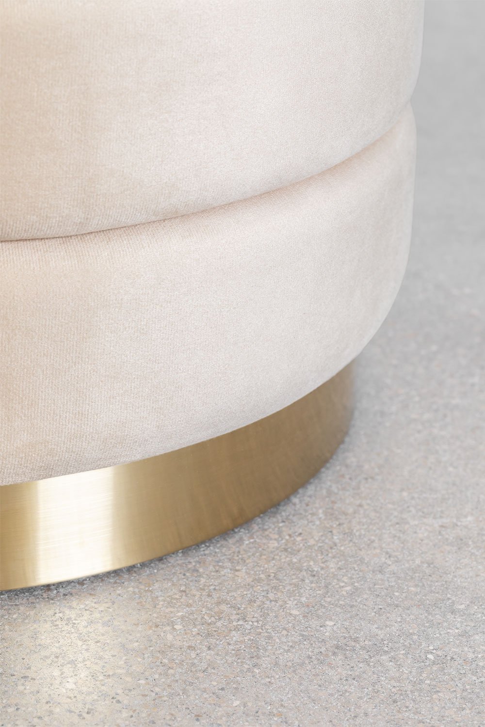 Pouf de rangement en velours Bradford, image de la galerie 4