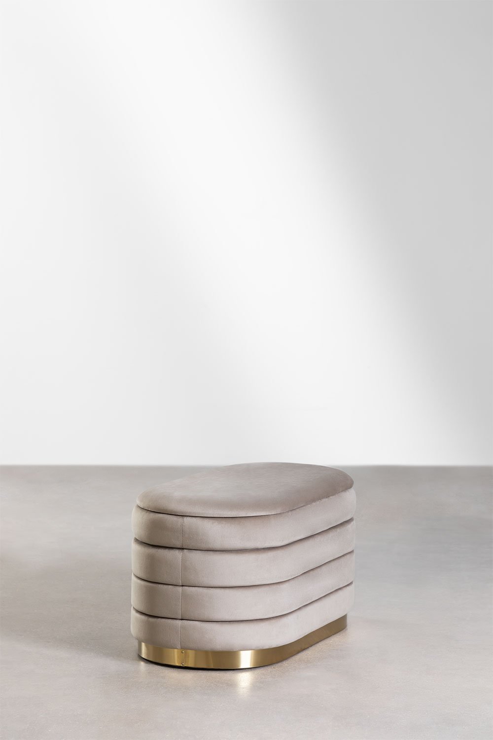 Banc de rangement en velours Bradford, image de la galerie 5