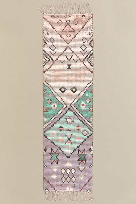 Tapis de Couloir en Jute et Tissu (170x42,5 cm) Nuada