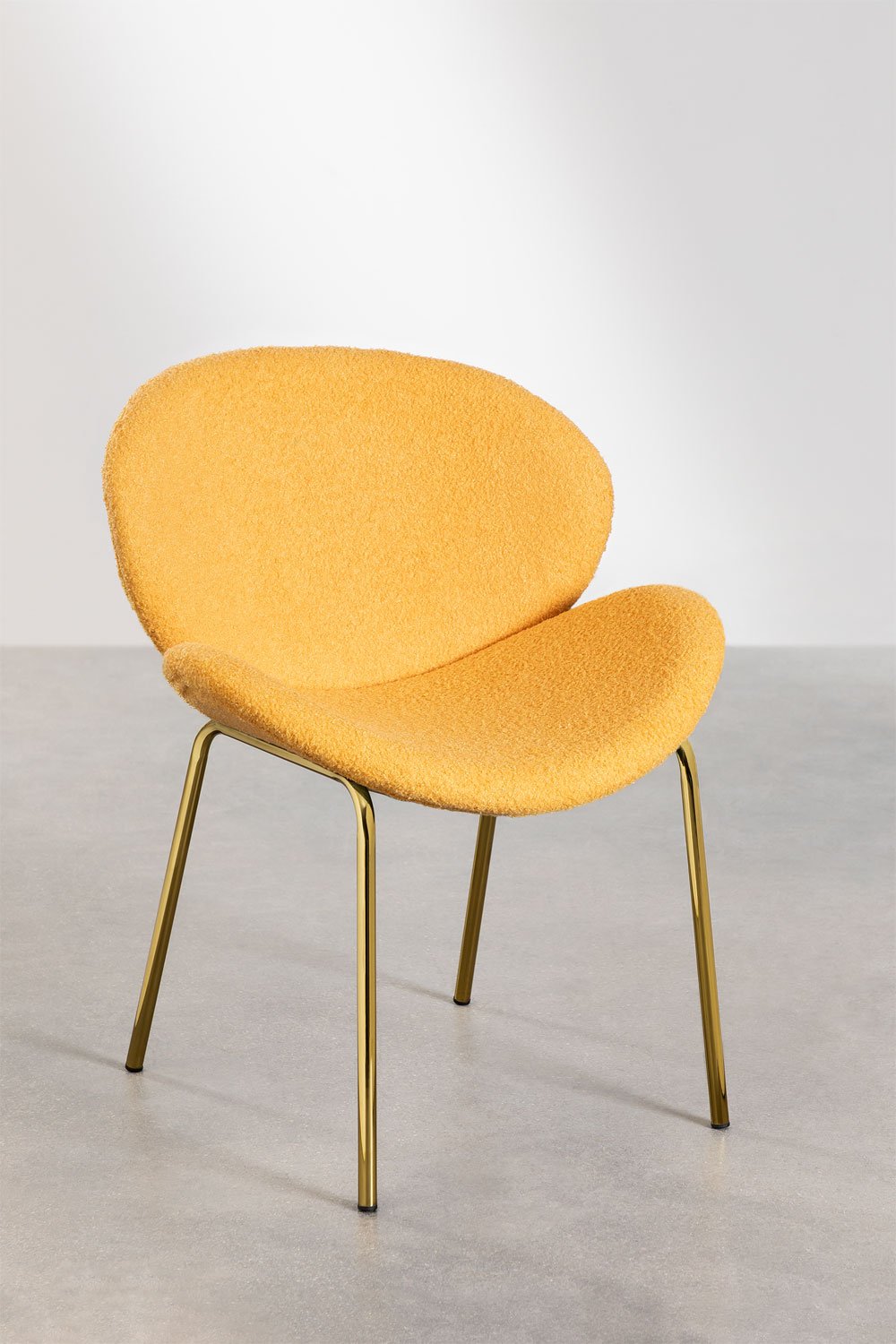 Chaise de salle à manger rembourrée de chenille Fior, image de la galerie 1