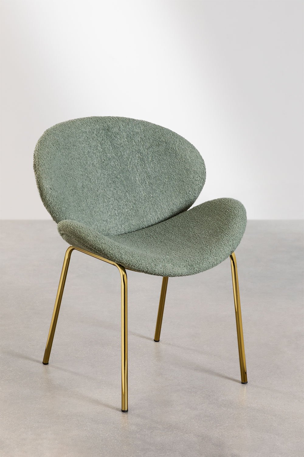 Lot de 4 chaises de salle à manger recouvertes de chenille Fior, image de la galerie 1
