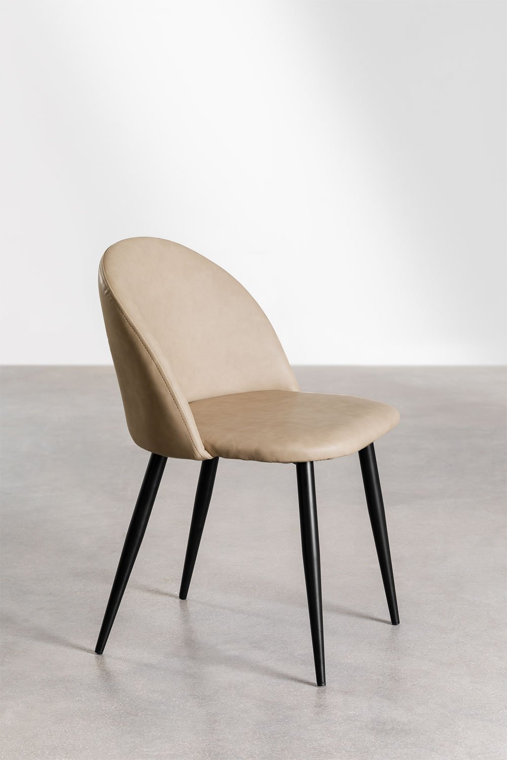 Lot de 2 chaises de salle à manger rembourrées en similicuir Kana   , image de la galerie 2