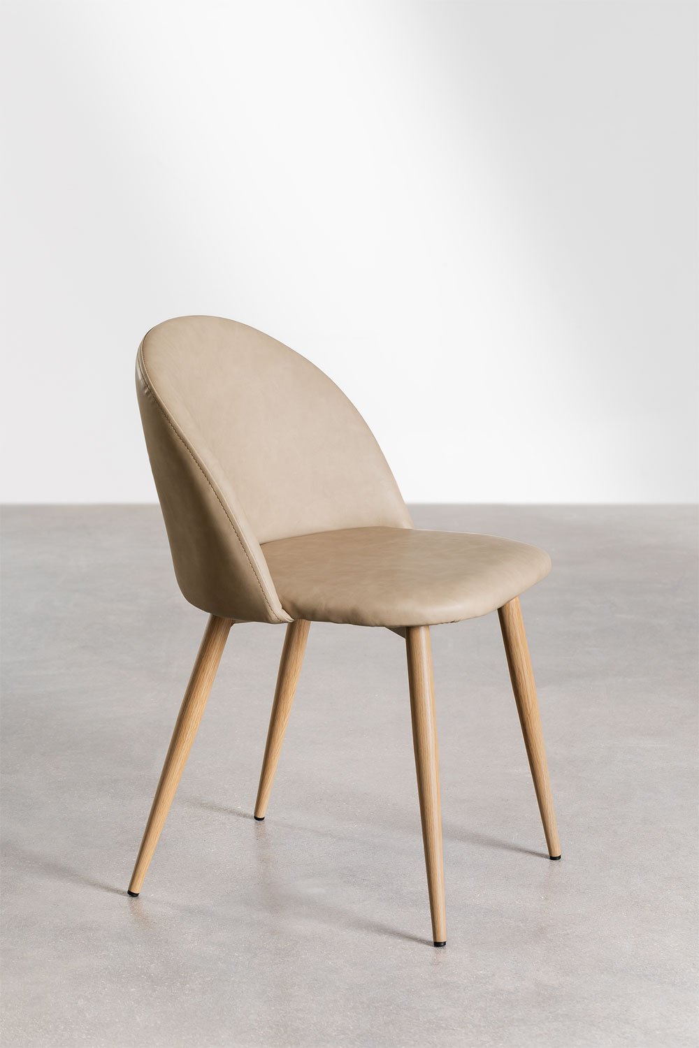 Pack de 4 chaises de salle à manger recouvertes de similicuir Kana    , image de la galerie 2