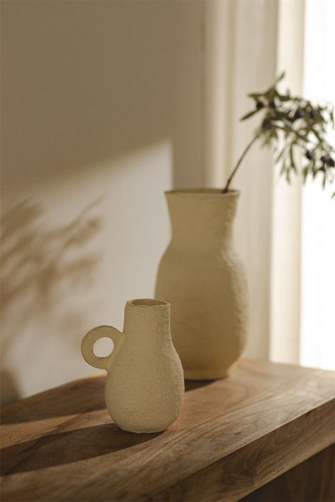 Vase décoratif fait main en papier mâché Delores