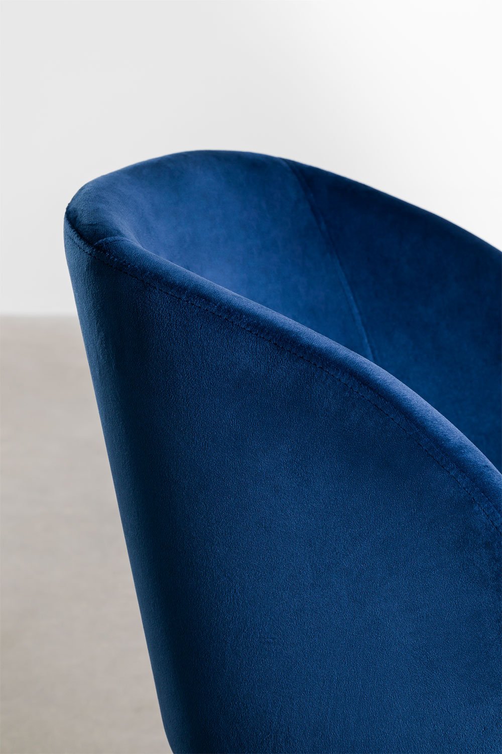 Pack de 4 chaises de salle à manger en velours avec accoudoirs Kana, image de la galerie 5