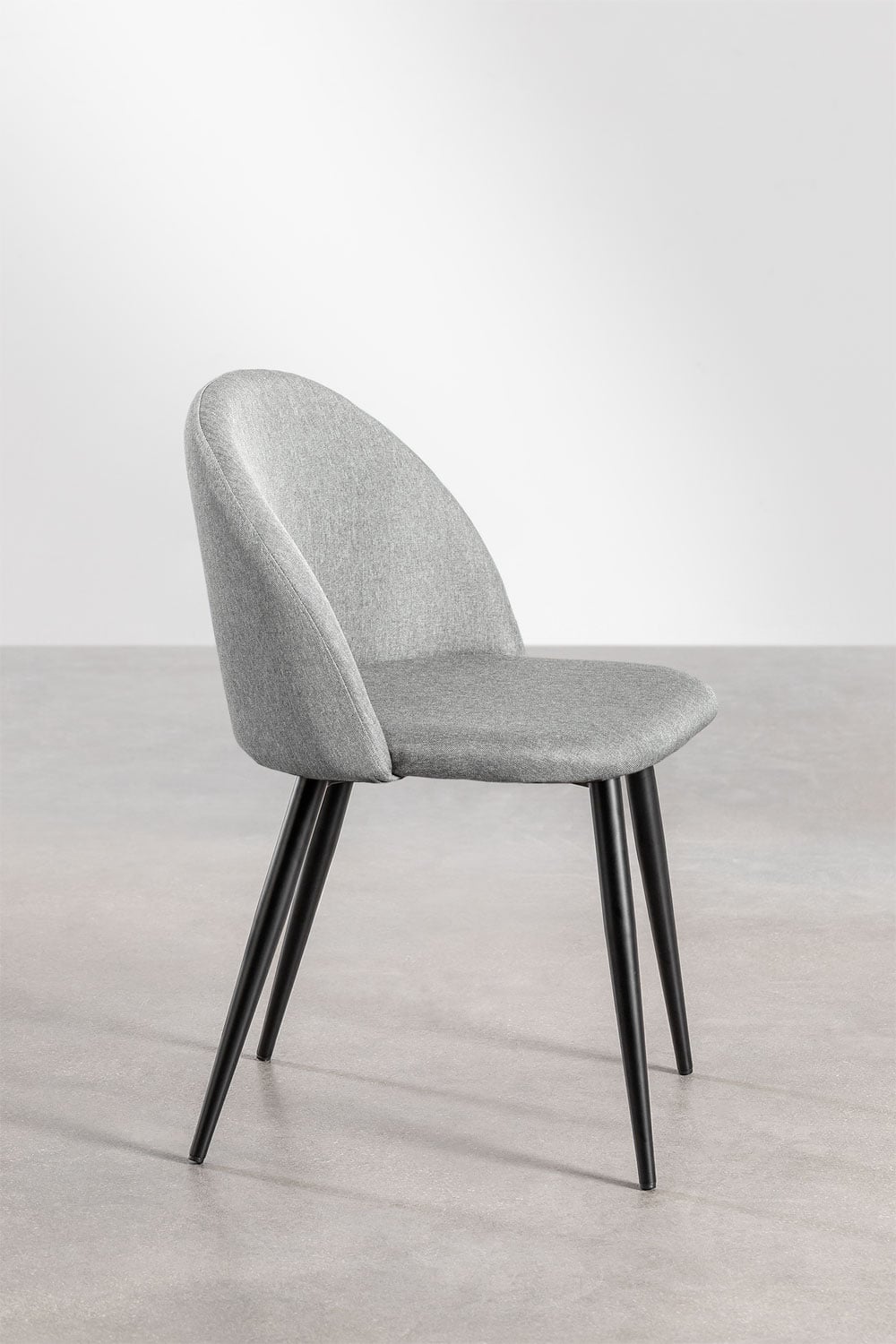 Pack de 2 chaises de salle à manger rembourrées et en acier Kana, image de la galerie 2