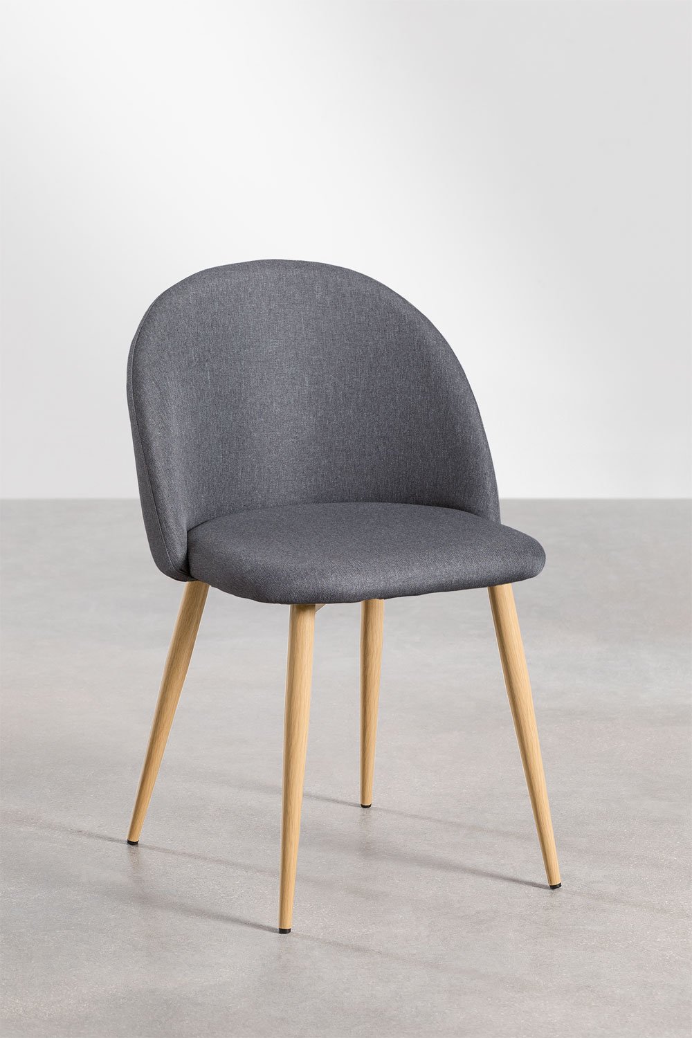 Pack de 2 chaises de salle à manger rembourrées et en acier Kana, image de la galerie 1