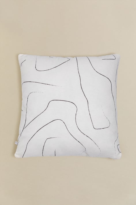 Housse de coussin carrée en coton (60x60cm) Pokou Style