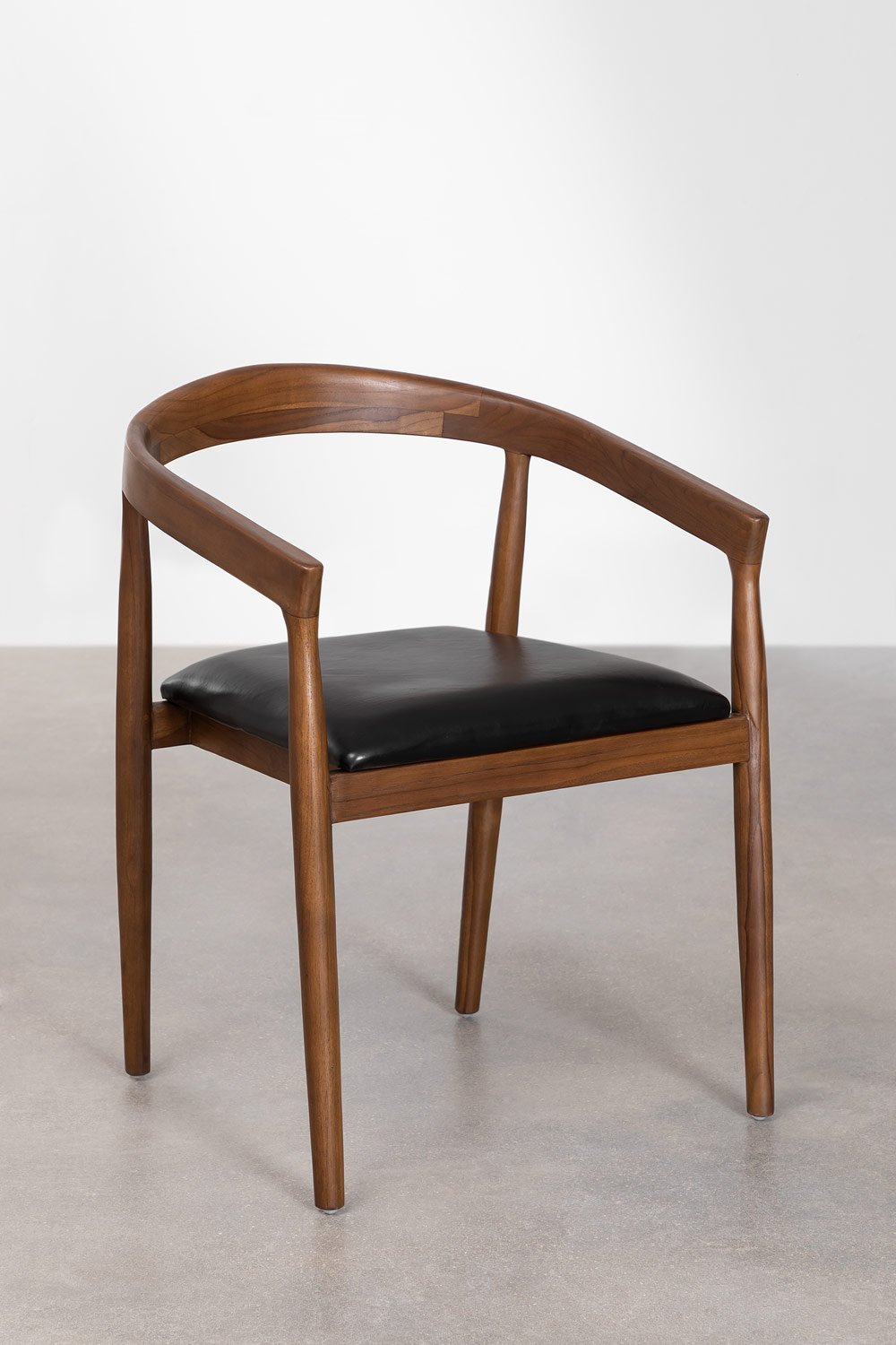 Pack de 4 chaises de salle à manger en cuir Visby, image de la galerie 2