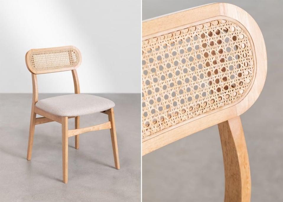 Chaise de salle à manger en bois Leivel