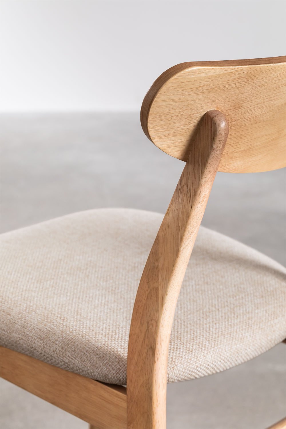 Chaise de salle à manger en tissu et bois Cloda    , image de la galerie 5