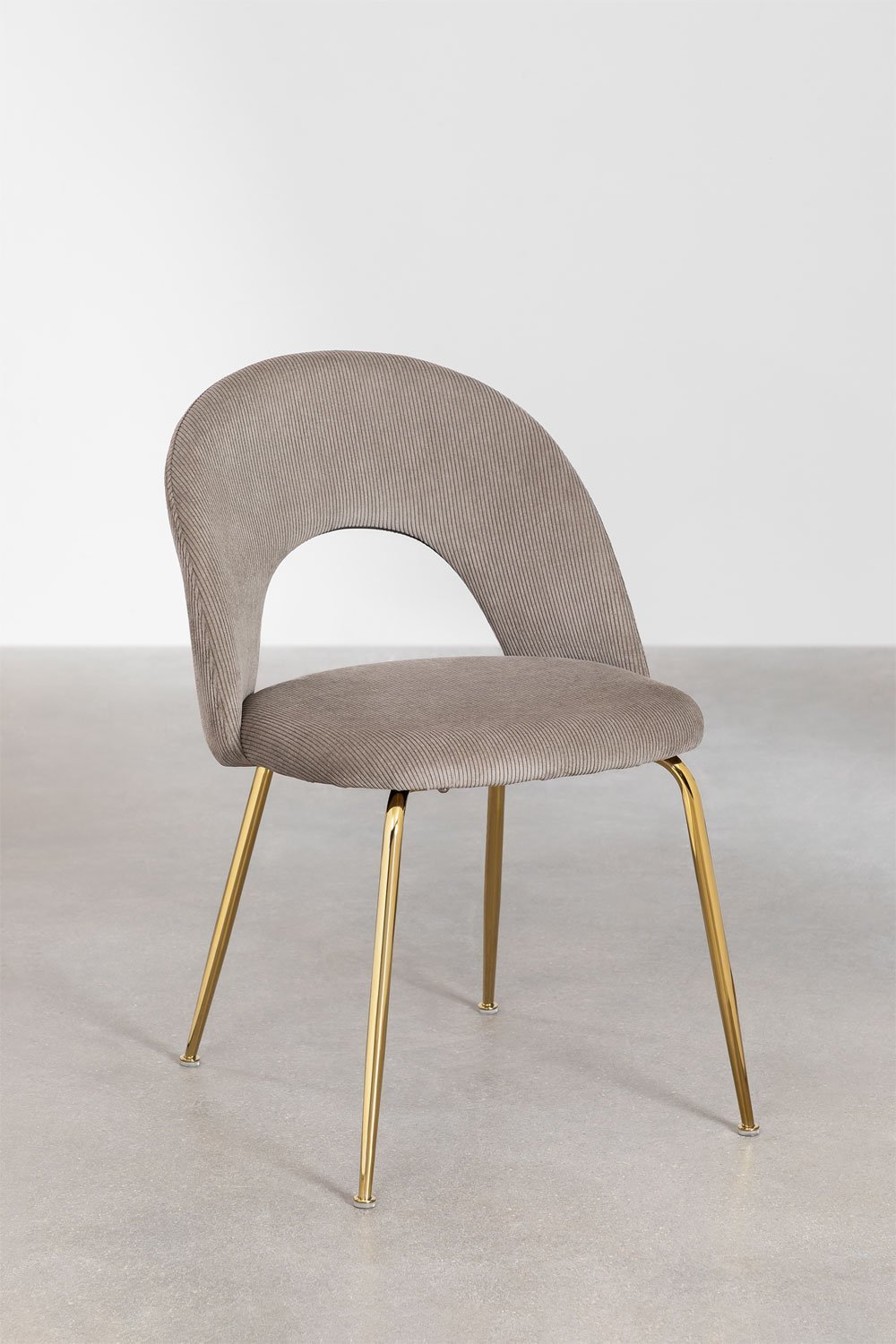 Pack de 2 chaises de salle à manger en velours côtelé Glorys, image de la galerie 1