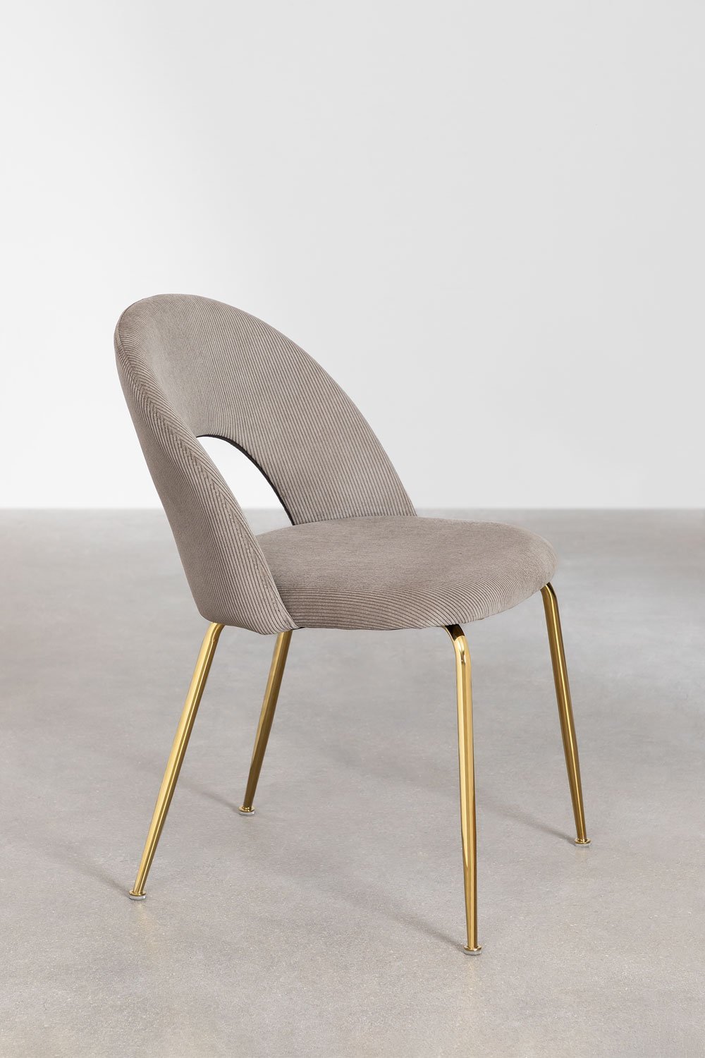 Pack de 2 chaises de salle à manger en velours côtelé Glorys, image de la galerie 2