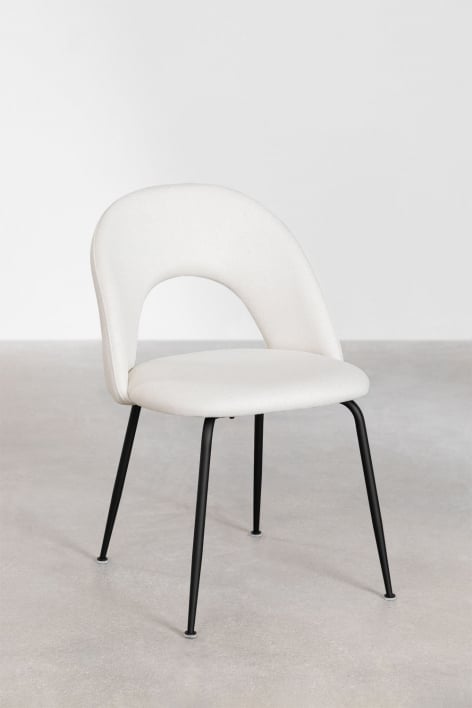 Chaise de salle à manger rembourrée en tissu Glorys Deluxe