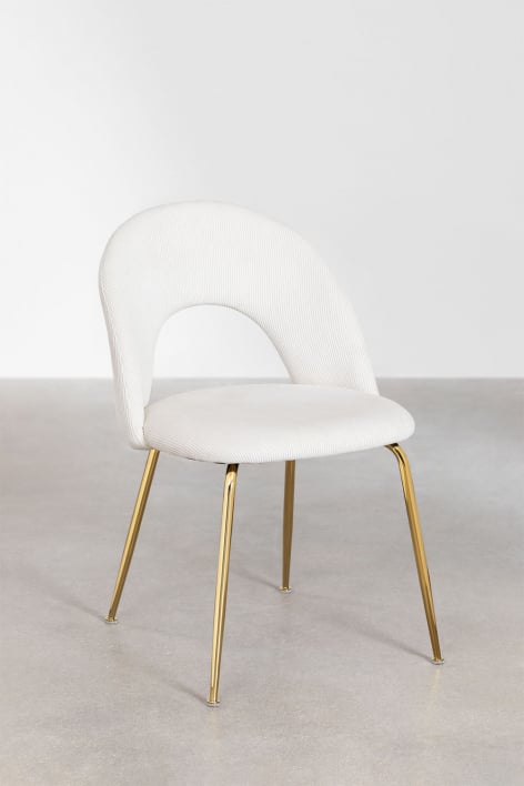 Pack de 4 chaises de salle à manger en velours Glorys    RECONFI - Doré