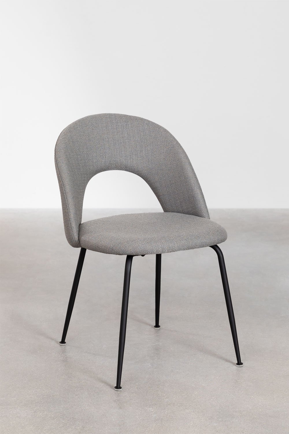 Pack de 2 chaises de salle à manger recouvertes de tissu Glorys, image de la galerie 1