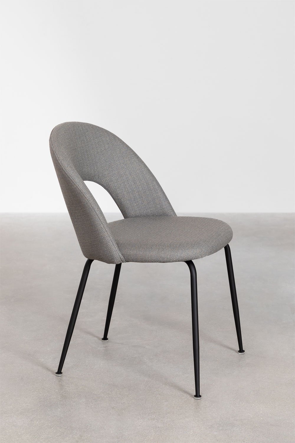 Pack de 2 chaises de salle à manger recouvertes de tissu Glorys, image de la galerie 2