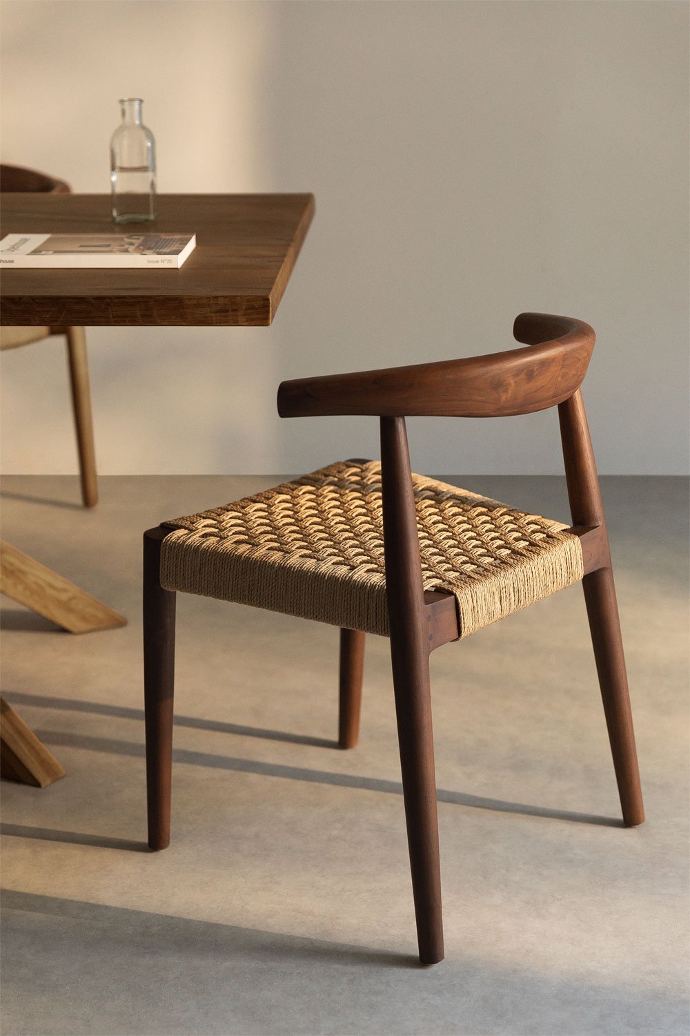 Chaise de salle à manger en bois de teck Celle Style, image de la galerie 1