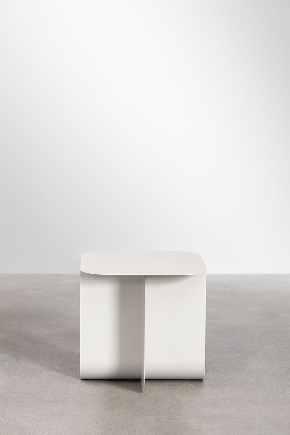 Table d'appoint rectangulaire en acier (40x45 cm) Norman, image de la galerie 3