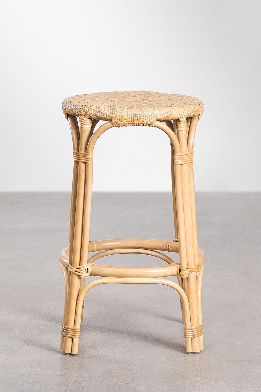 Tabouret de jardin haut en rotin (67 cm) Jachel, image de la galerie 2