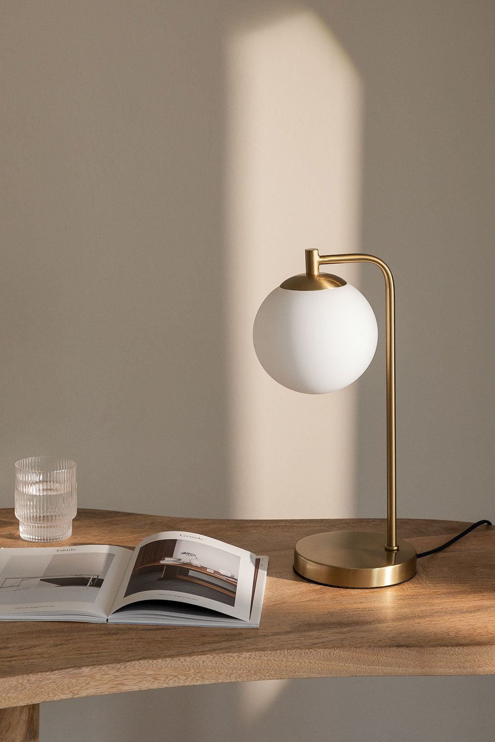 Lampe de table avec boule de cristal Uvol, image de la galerie 1