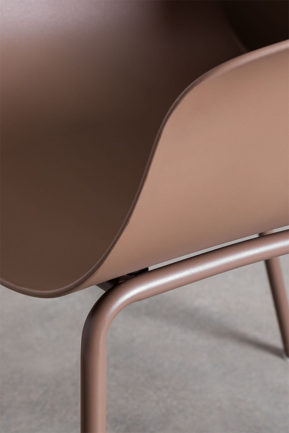 Pack de 2 chaises de jardin en fer et polypropylène Lynette, image de la galerie 6