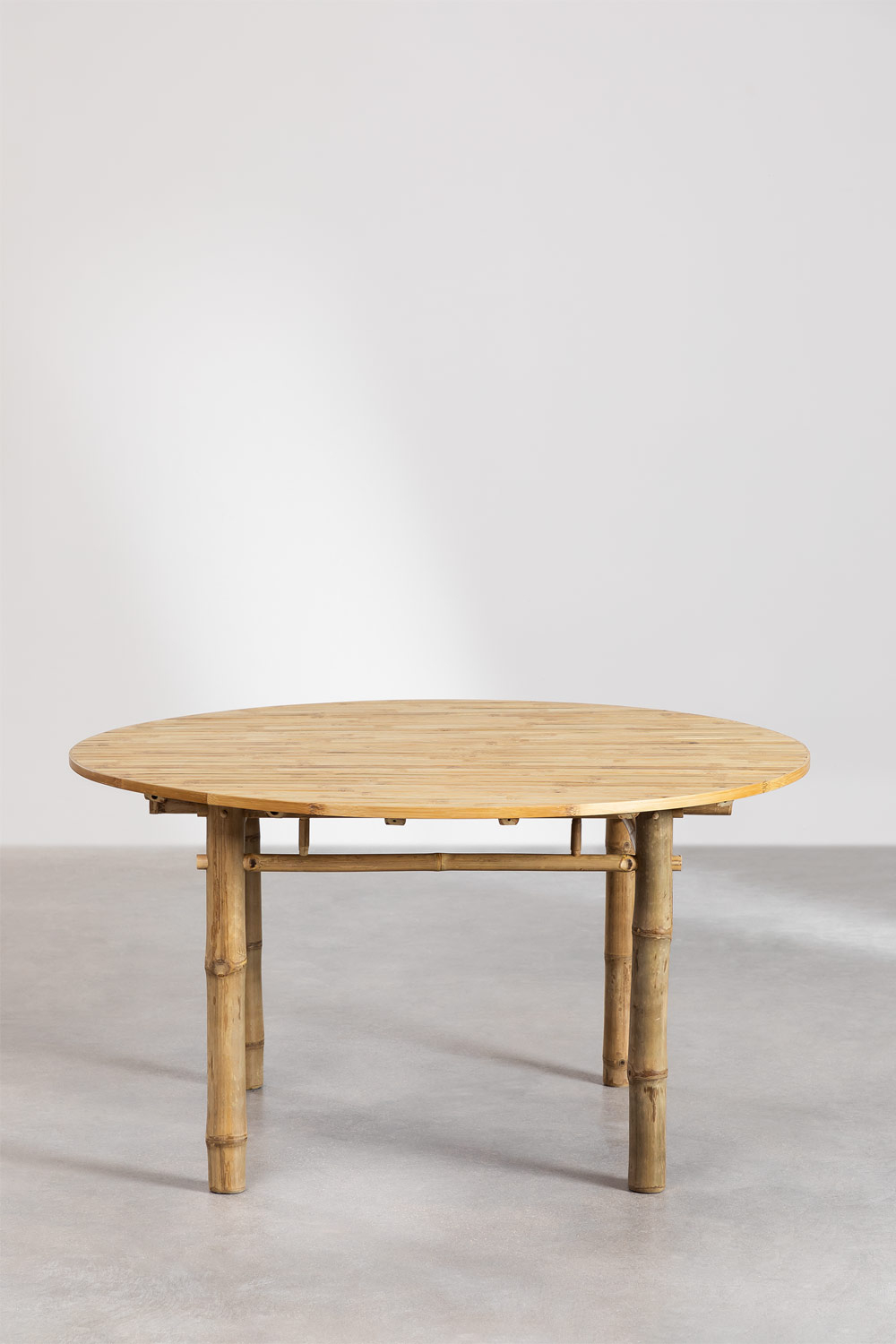 Table De Jardin Ronde En Bambou (Ø140 Cm) Senia - SKLUM