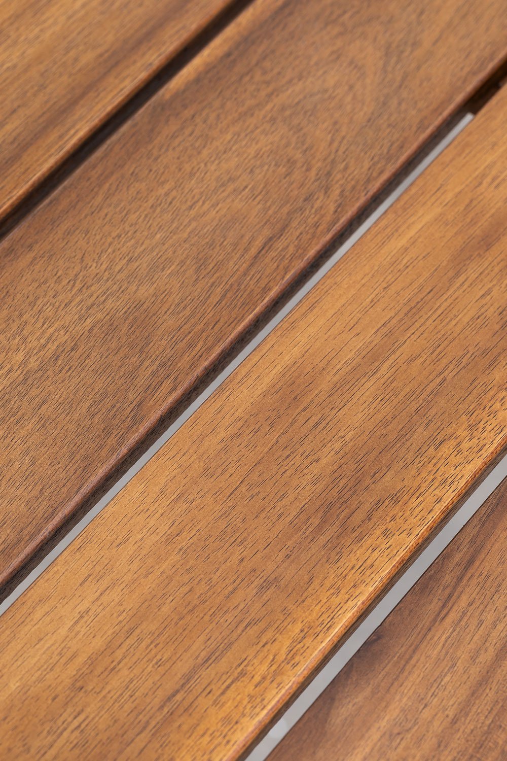 Table de jardin ronde 100-135x100 cm extensible en bois d'acajou Tenay, image de la galerie 7