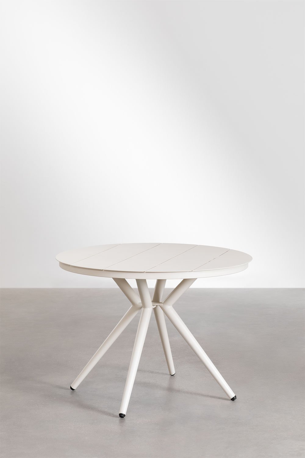 Table de salle à manger ronde en aluminium Valerie, image de la galerie 1
