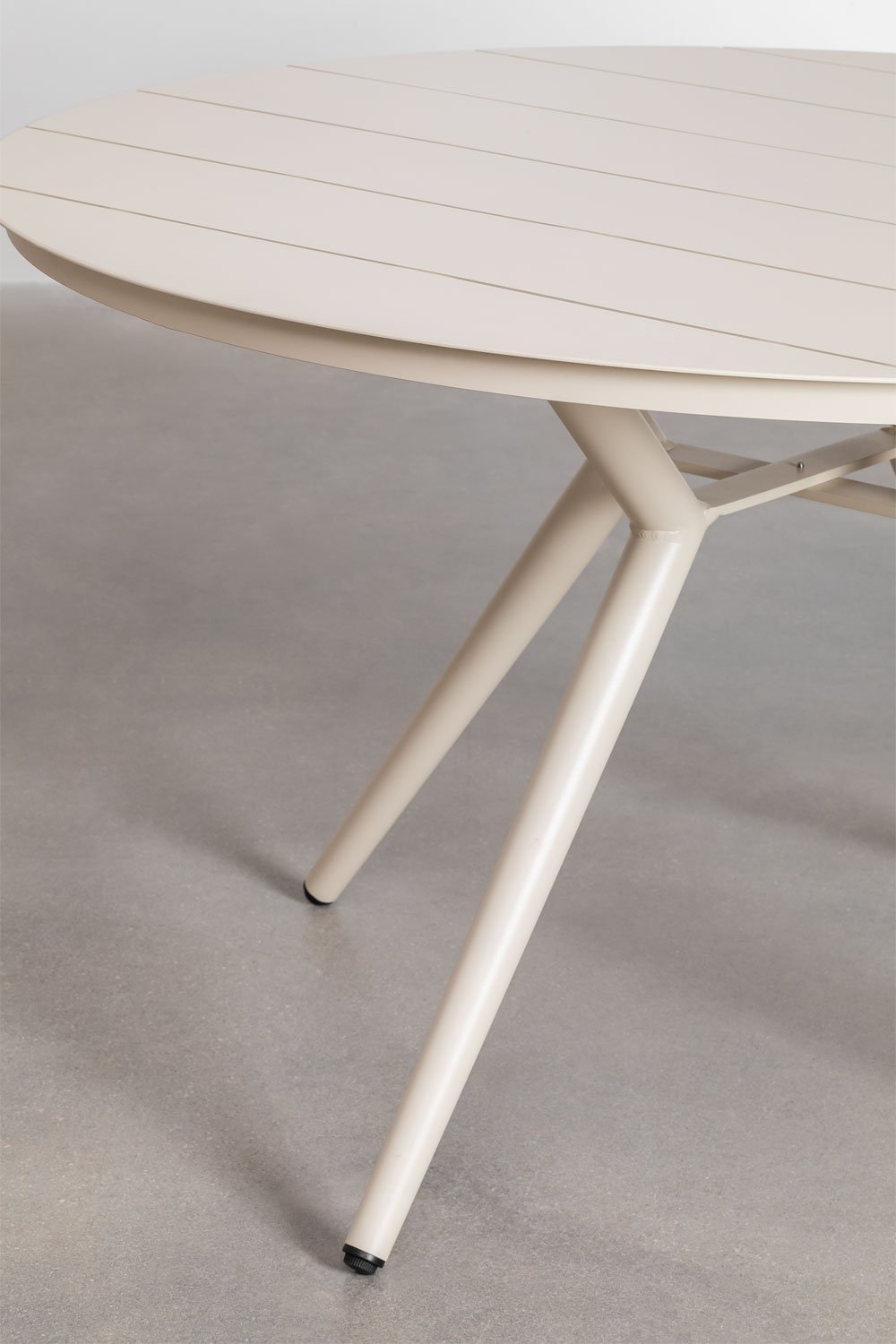 Table de salle à manger ronde en aluminium Valerie, image de la galerie 3