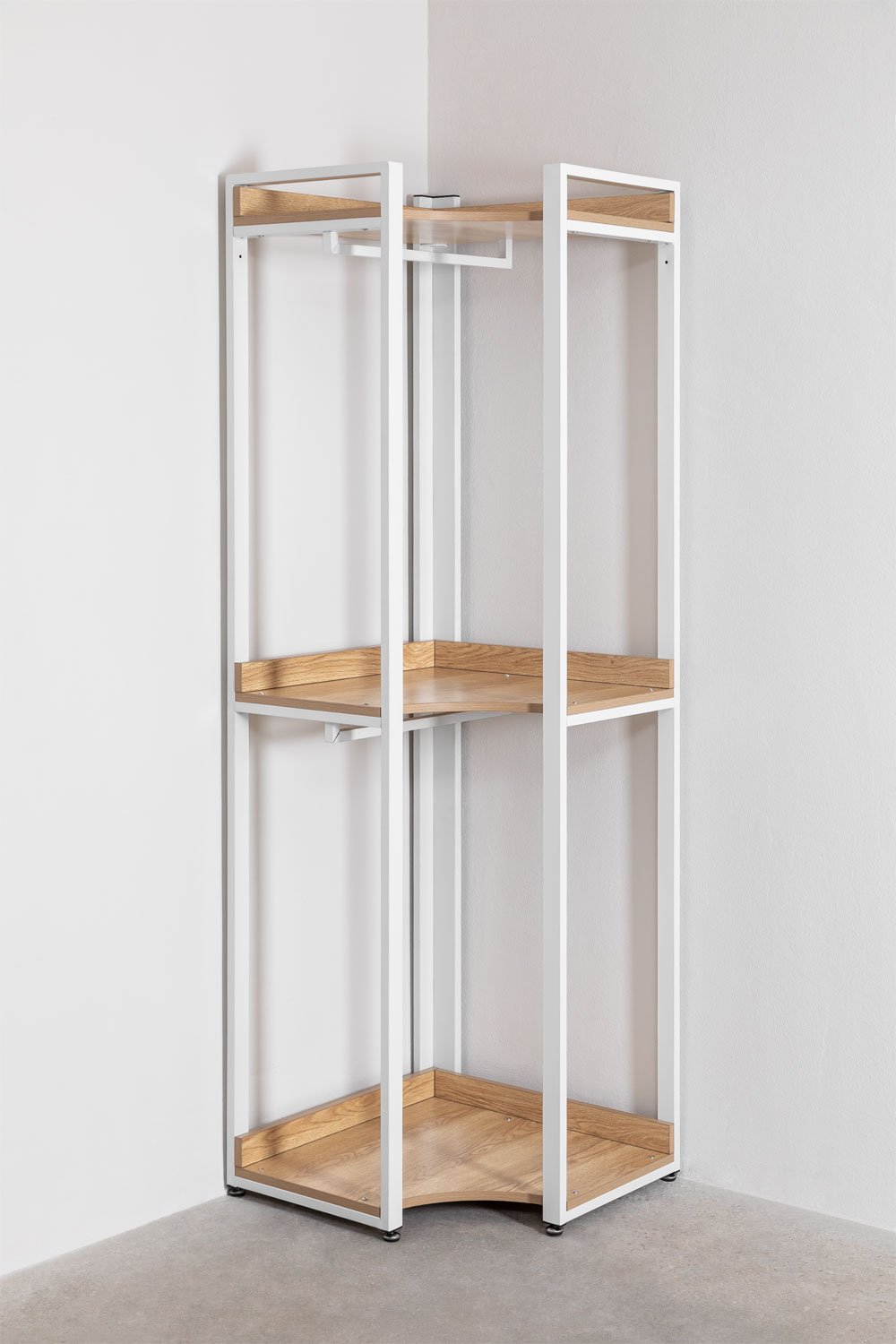 Armoire d'angle ouverte en acier et MDF Ariaster, image de la galerie 3