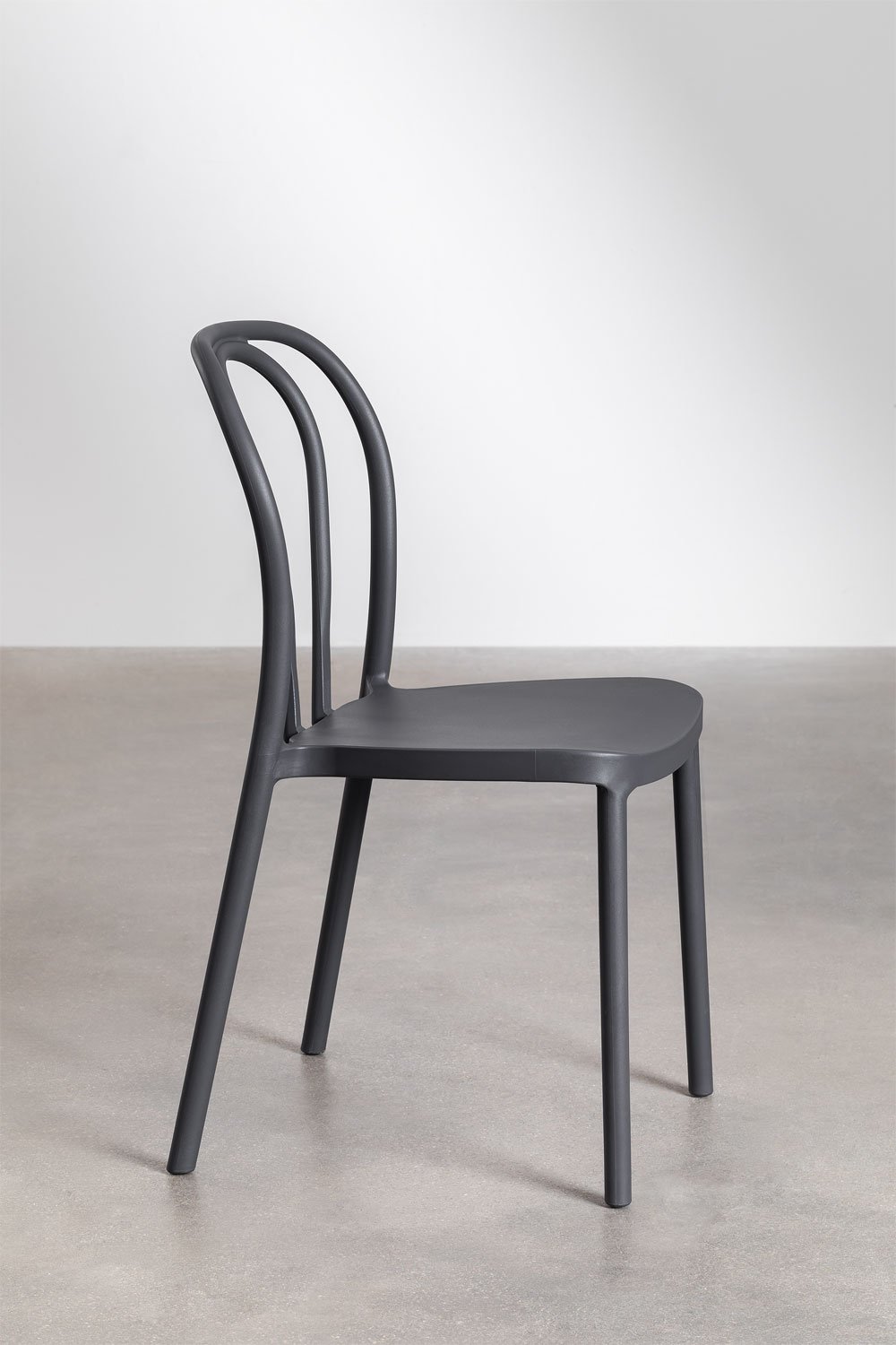 Pack de 2 chaises de salle à manger empilables en polypropylène Mizzi, image de la galerie 2