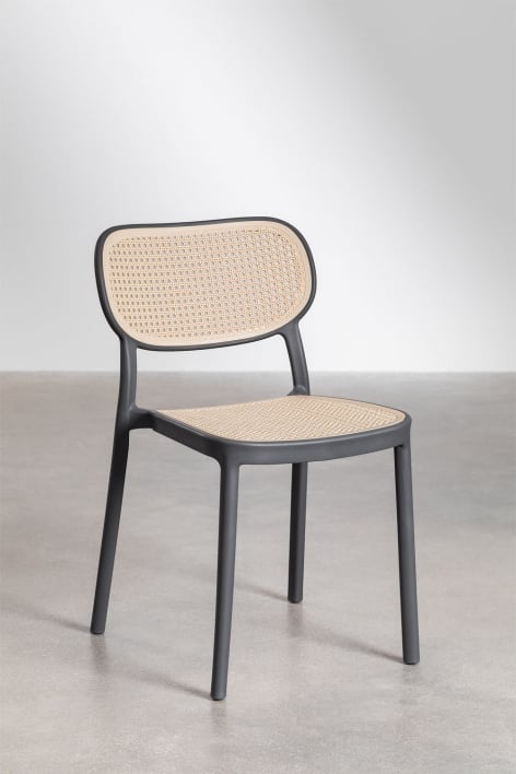 Pack de 4 chaises de jardin empilables en polypropylène Omara