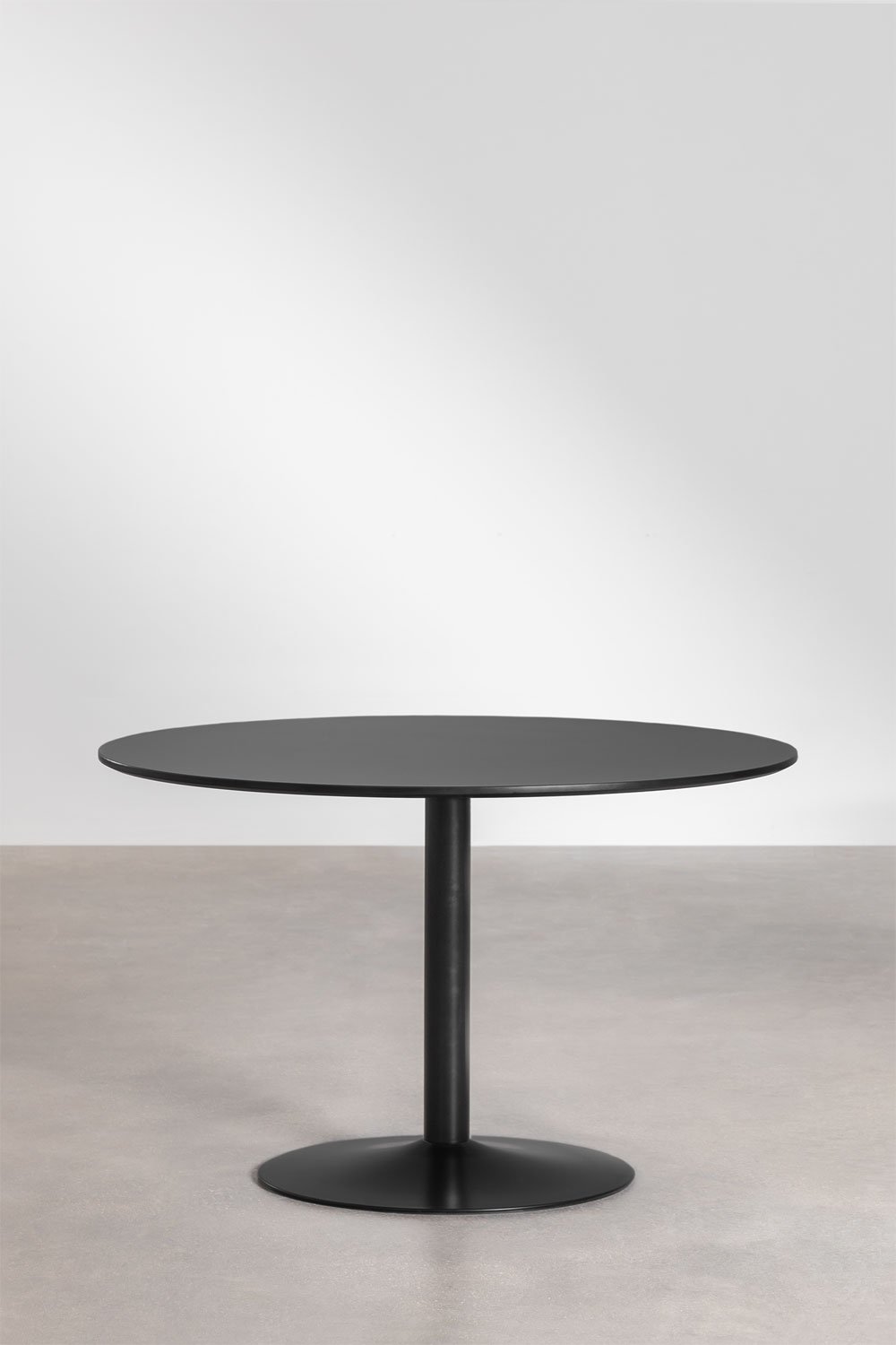 Table à manger ronde en MDF et métal Yvetta  , image de la galerie 1