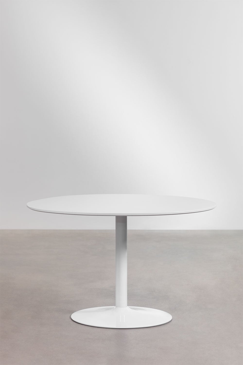 SKLUM Table à Manger Ronde En MDF Et Métal De Style Tuhl Noir 120 Cm