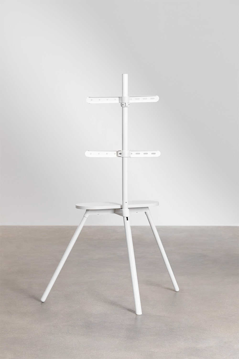 Support de sol trépied pour TV en acier et bois Franzier, image de la galerie 5