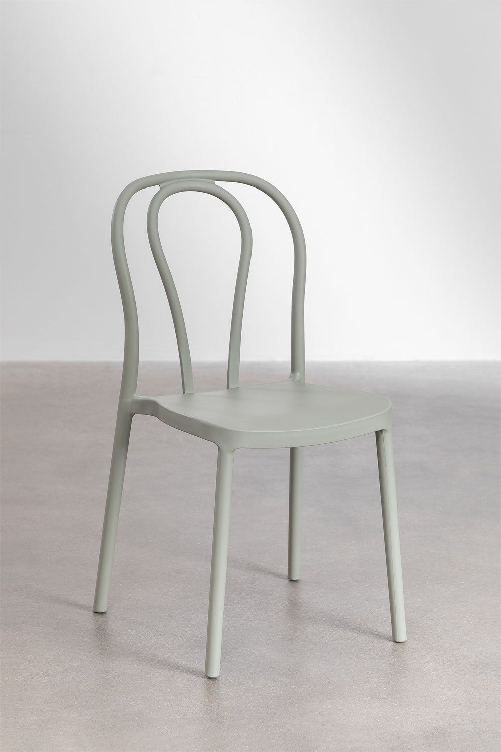 Pack de 4 chaises de jardin empilables en polypropylène Mizzi, image de la galerie 2