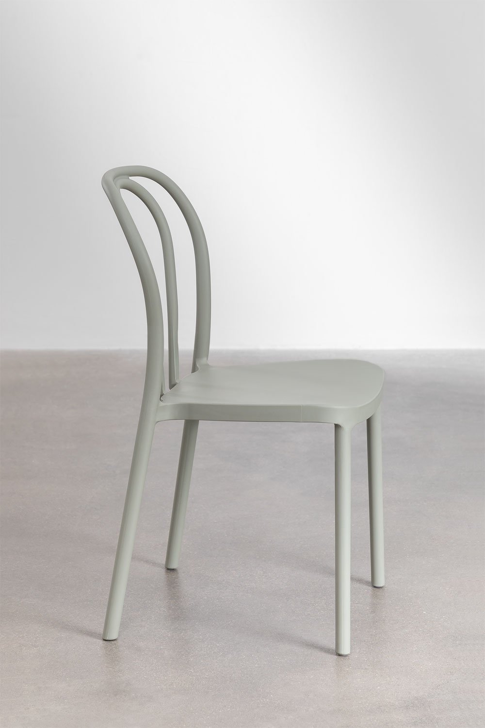 Pack de 4 chaises de jardin empilables en polypropylène Mizzi, image de la galerie 3