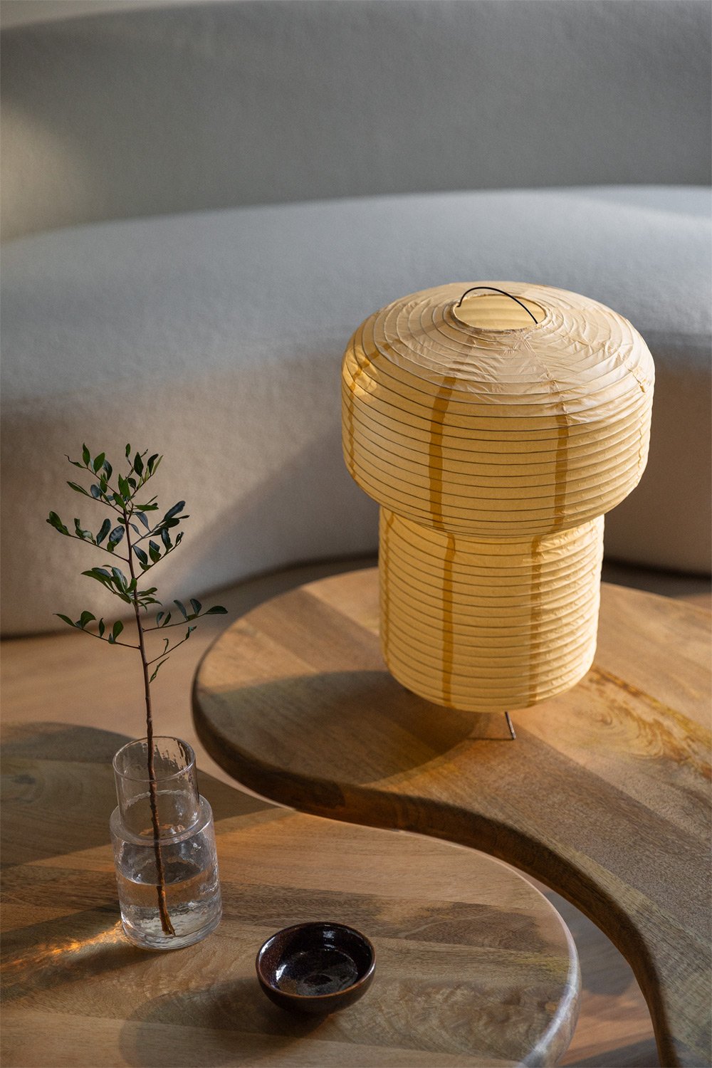 Lampe de table en papier de riz (↑48 cm) Weidle 