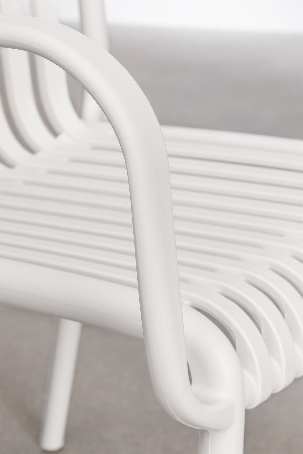 Lot de 2 chaises de salle à manger Wendell en polypropylène avec accoudoirs, image de la galerie 7