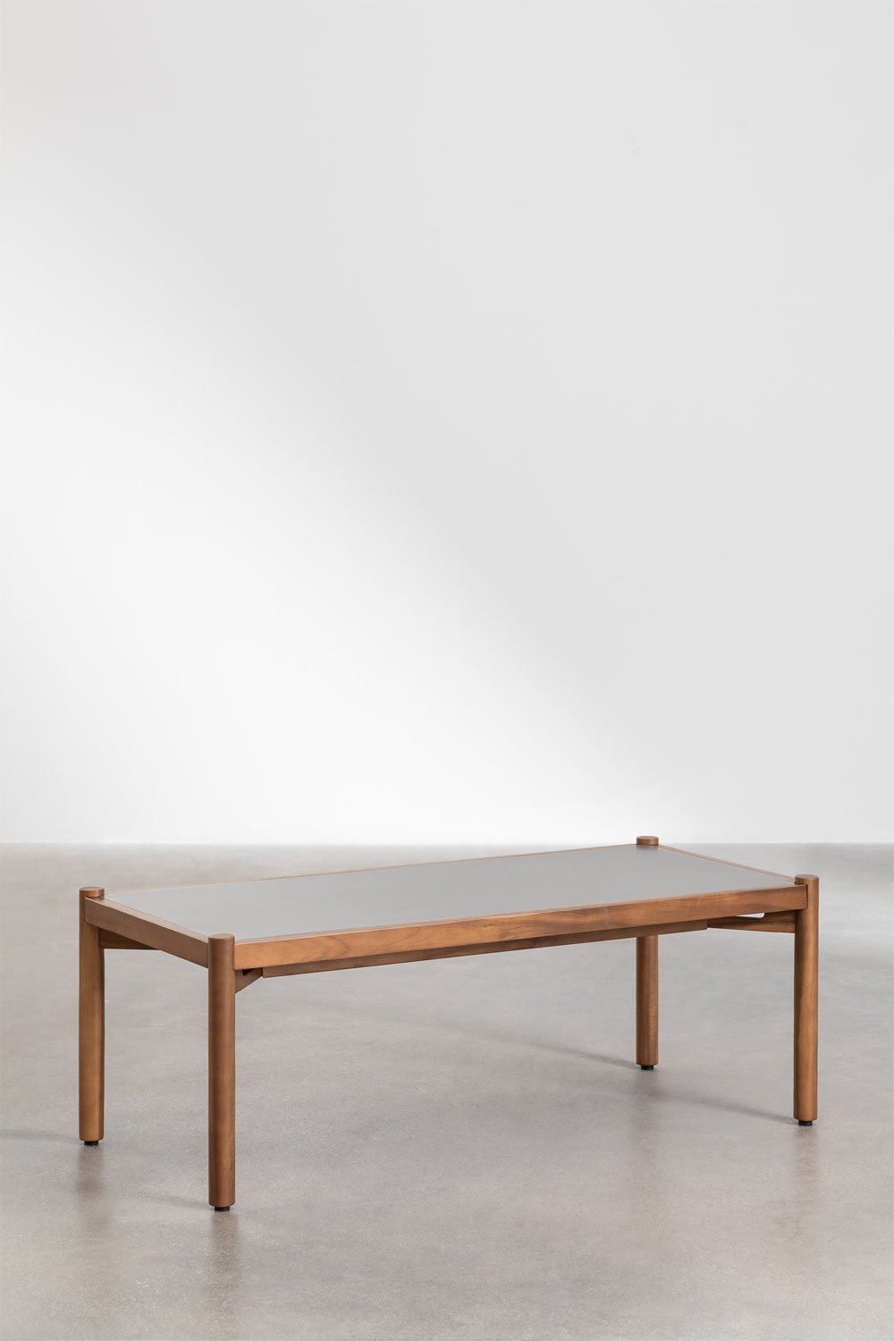 Table basse de jardin en ciment et bois d'acacia Gamila, image de la galerie 1